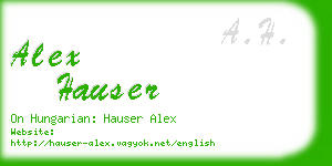 alex hauser business card